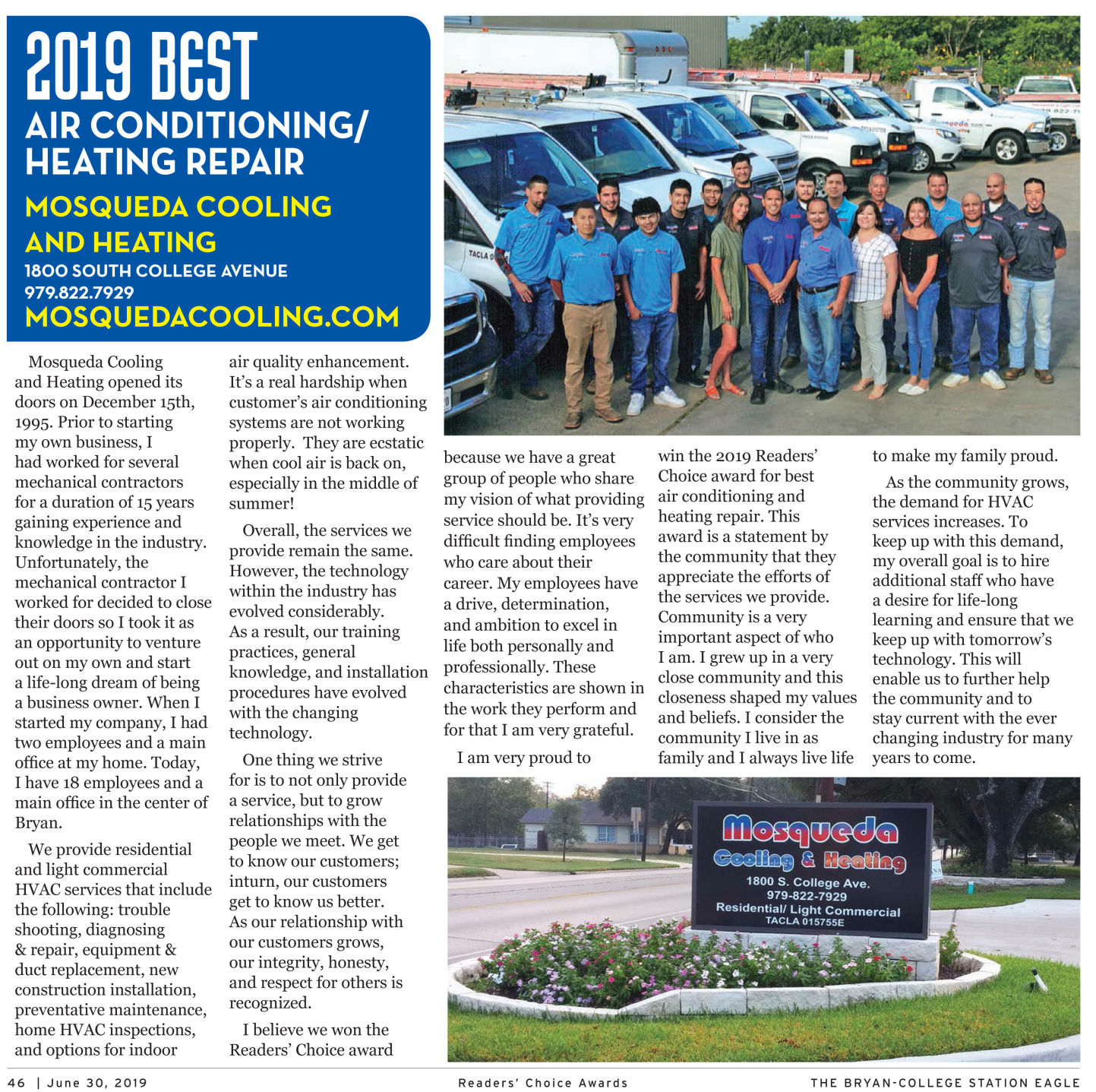 The Eagle Readers' Choice Award 2019